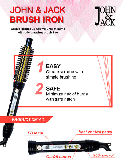 JOHN & JACK Brush Iron 18mm/22mm