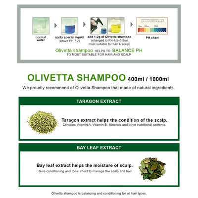 OLIVETTA Hair Shampoo (Tranquil and Balancing) 400ml/1000ml