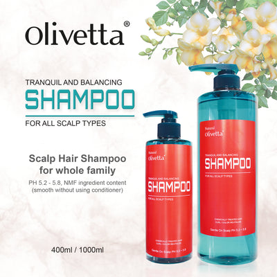 OLIVETTA Hair Shampoo (Tranquil and Balancing) 400ml/1000ml