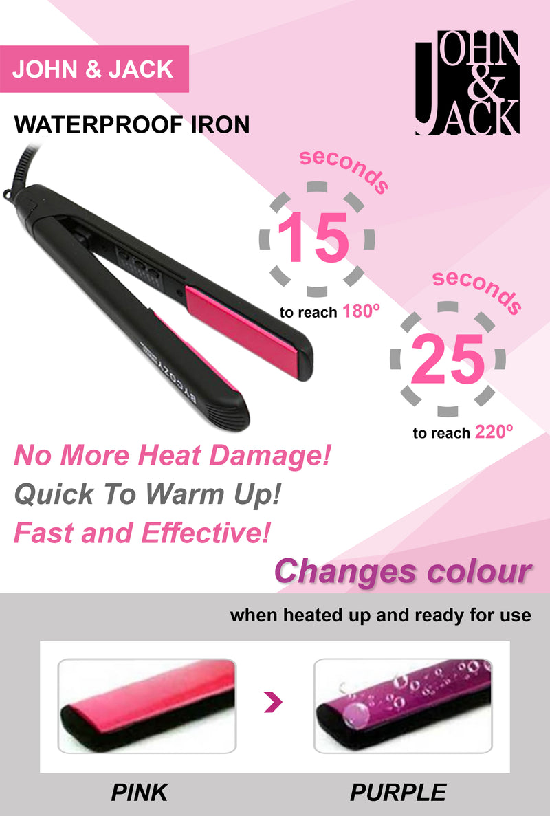 JOHN & JACK Waterproof Magic Hair Iron